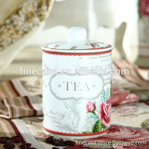 800CC Elegant New Bone China Floral Ceramic Canister set                
                                    Quality Assured